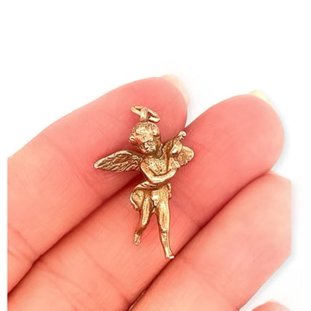 Gold Angel Pendant Charm